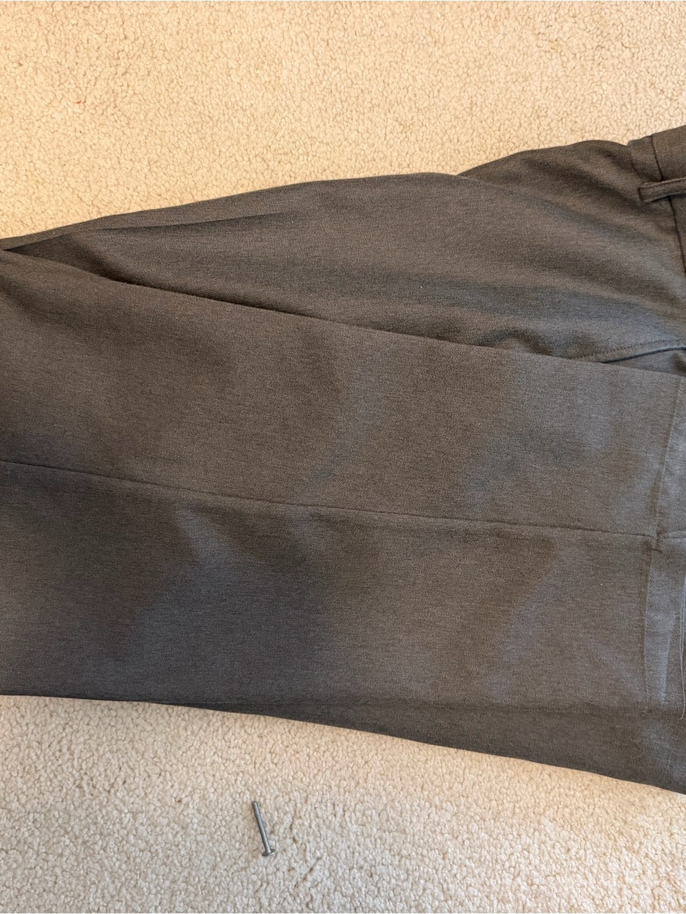 Classic Straight-Leg Pants in Charcoal Gray